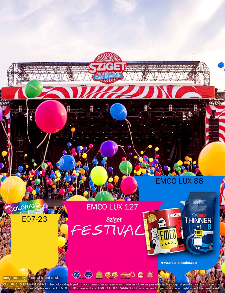 Kawan EMCO, keramaian festival ini luar bisa dengan warnawarni balon